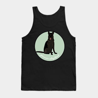 German Shepherd Dog Breed Cursive Graphic Tank Top